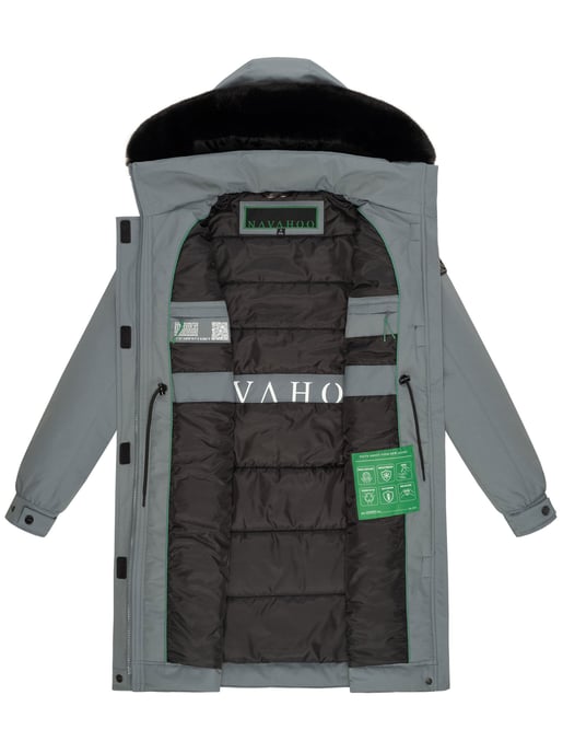 Navahoo Kaltwetterretter dames winterparka met imitatiebontkraag - Image 6