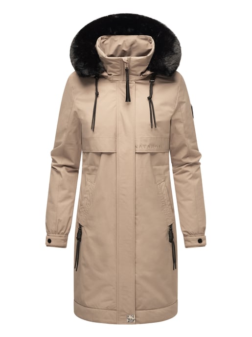 Navahoo Kaltwetterretter dames winterparka met imitatiebontkraag - Image 2