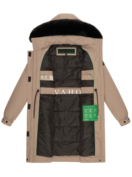 Navahoo Kaltwetterretter dames winterparka met imitatiebontkraag - Image 6