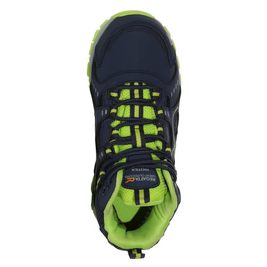 Regatta Kinderen/Kinderen Vendeavour Wandelschoenen (Navy/Lime Punch) - Image 4