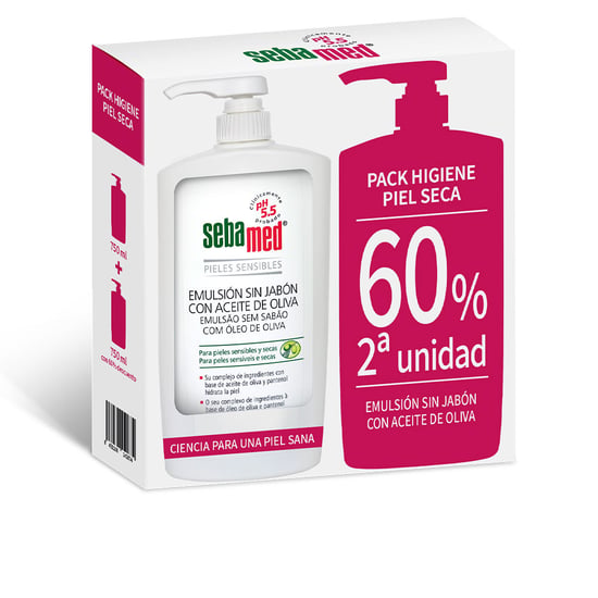 Emulsie Zonder Zeep Badgel Met Olijfolie Duo 2 X 750 ml - Image 1