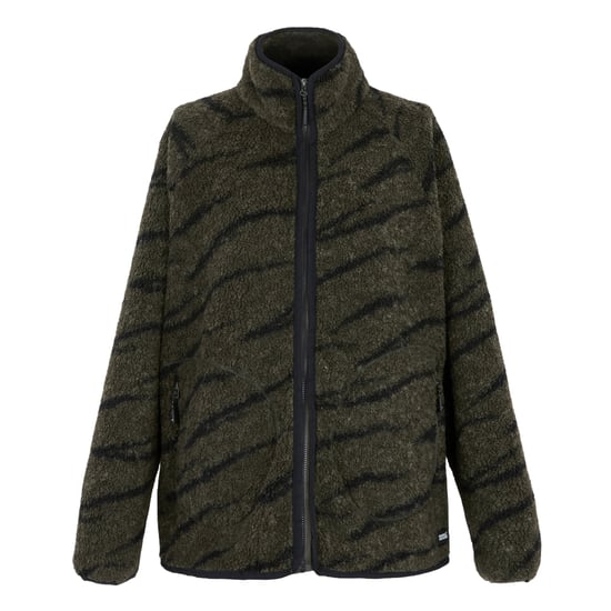 Regatta Dames/Dames Frankie Borg Full Zip Fleecejack (Khaki Groen/Zwart) - Image 1
