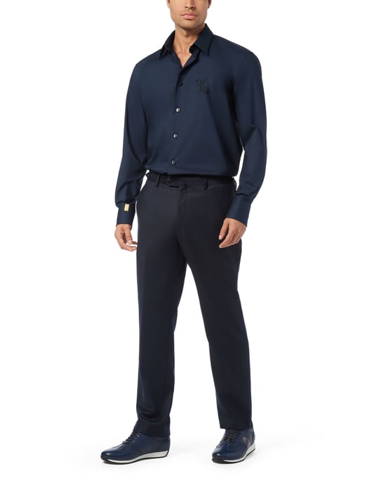 Embroidered Cotton Shirt Loose Fit - Image 4