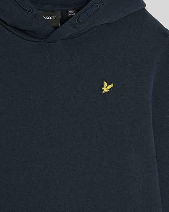 Lyle & Scott jongens geborstelde achterkant hoodie - marineblauw - Image 3
