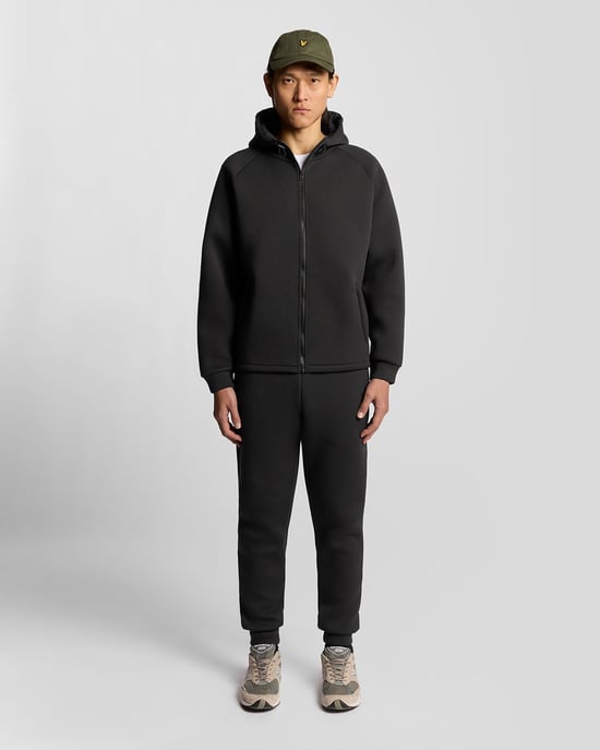Lyle & Scott neopreen hoodie met volledige ritssluiting - zwart - Image 2