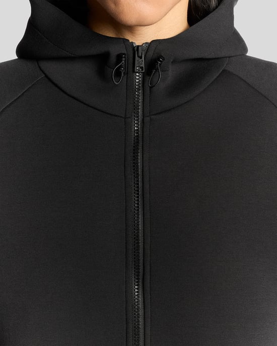 Lyle & Scott neopreen hoodie met volledige ritssluiting - zwart - Image 3