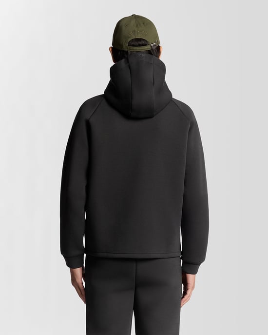 Lyle & Scott neopreen hoodie met volledige ritssluiting - zwart - Image 4