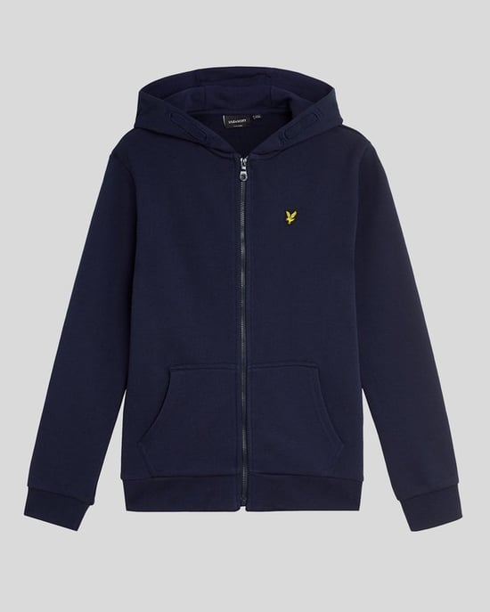 Lyle & Scott jongens Loopback katoenen hoodie met volledige rits - marineblauw - Image 3