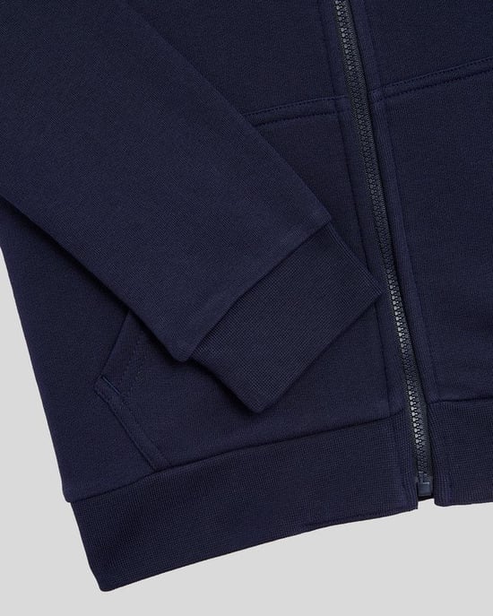 Lyle & Scott jongens Loopback katoenen hoodie met volledige rits - marineblauw - Image 5