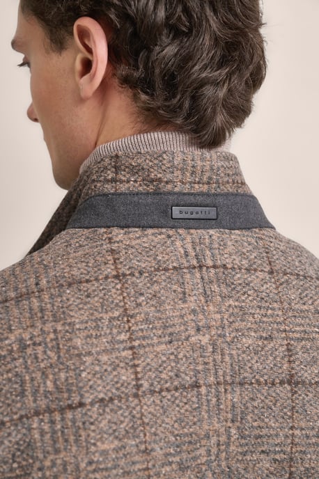 Bugatti Herren Jas met opstaande kraag en geruit patroon - Image 4