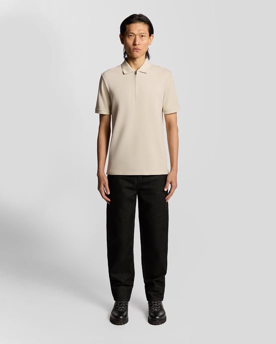 Lyle & Scott Ottoman poloshirt met halve rits - grijs - Image 2