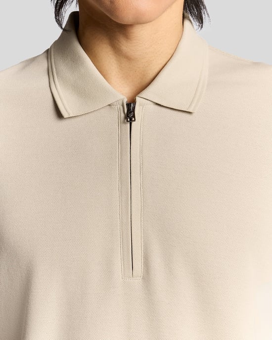 Lyle & Scott Ottoman poloshirt met halve rits - grijs - Image 3
