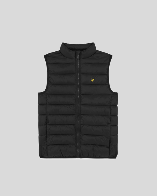 Lyle & Scott jongens lichtgewicht gewatteerd vest - zwart - Image 1