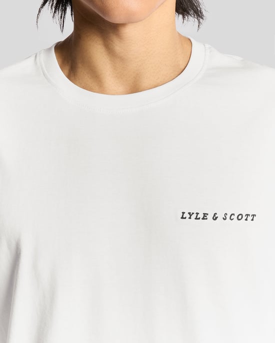 Lyle & Scott Script Logo katoenen T-shirt met ronde hals - wit - Image 3
