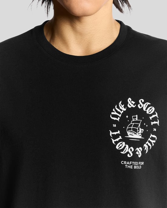 Lyle & Scott Ship Insignia Grafisch T-shirt - Zwart - Image 3