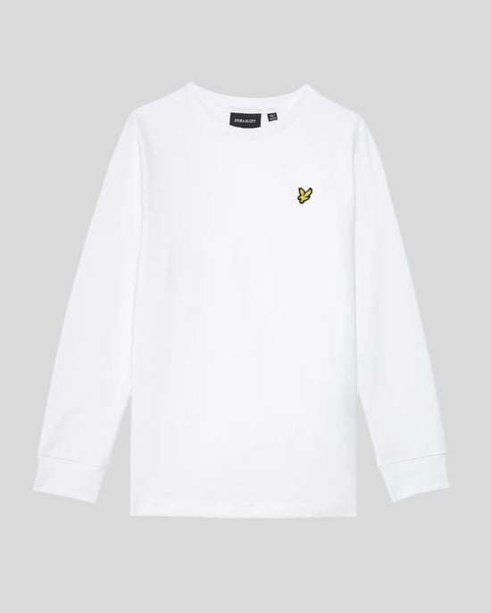 Lyle & Scott Jongens T-shirt met lange mouwen van katoen - Wit - Image 1