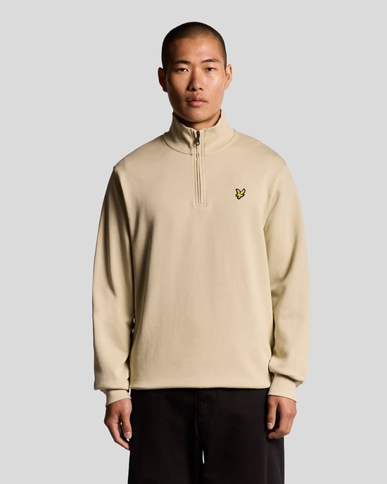 Lyle & Scott Katoenen Loopback 1/4 Zip Sweatshirt - Grijs - Image 1