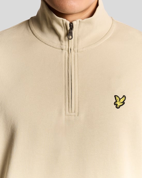 Lyle & Scott Katoenen Loopback 1/4 Zip Sweatshirt - Grijs - Image 3