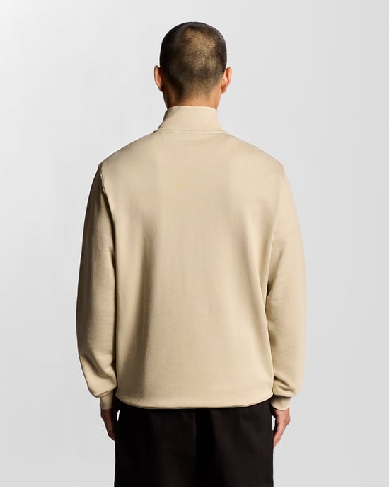 Lyle & Scott Katoenen Loopback 1/4 Zip Sweatshirt - Grijs - Image 4