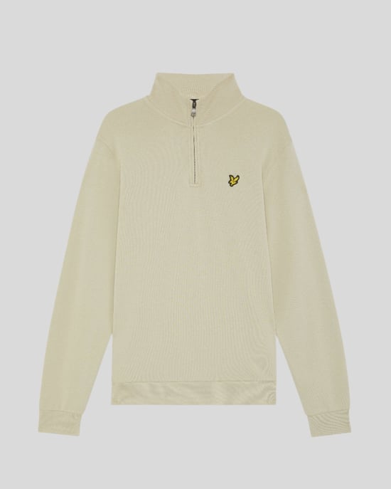 Lyle & Scott Katoenen Loopback 1/4 Zip Sweatshirt - Grijs - Image 5