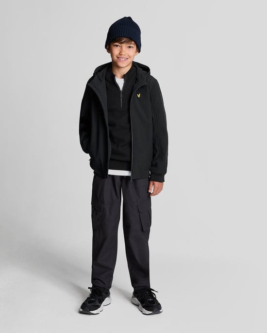 Lyle & Scott jongens softshell capuchonjack - zwart - Image 2