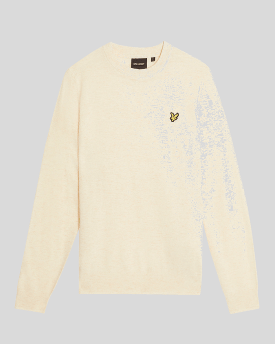 Lyle & Scott Lamswolmix Ronde Hals Trui - Wit - Image 5