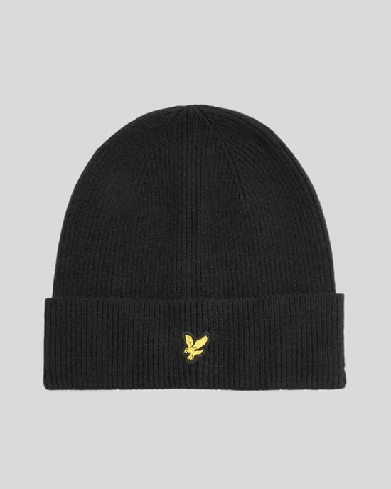 Lyle & Scott Jongens Gebreide Muts - Zwart - Image 1