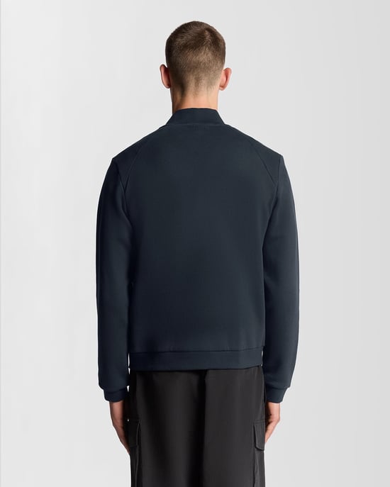 Lyle & Scott Half Raglan Mouw Jersey Bomber - Marineblauw - Image 4