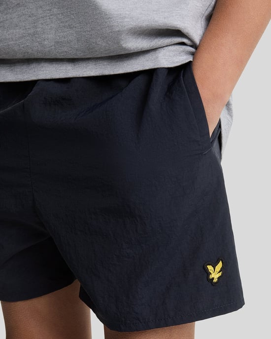 Lyle & Scott Jongens Effen Zwemshorts - Marineblauw - Image 4