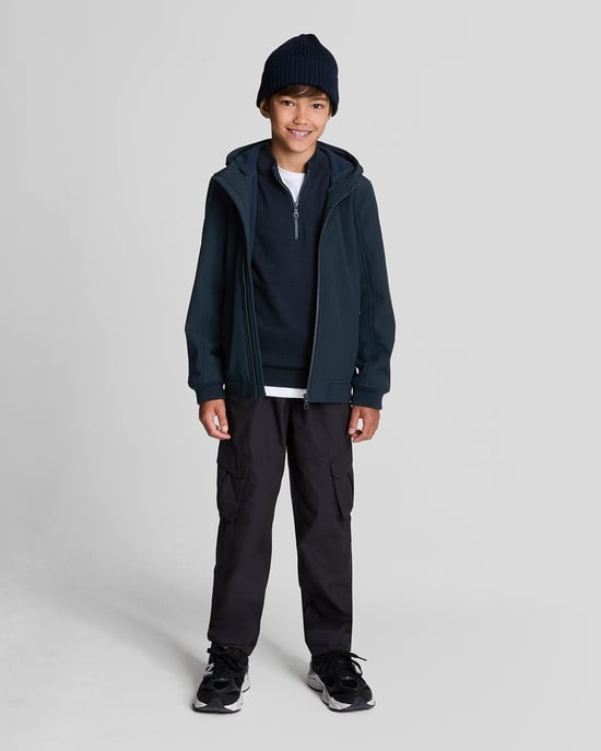 Lyle & Scott Jongens 1/4 Rits Trui - Marineblauw - Image 2