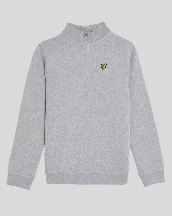 Lyle & Scott Jongens 1/4 Rits Trui - Grijs - Image 1