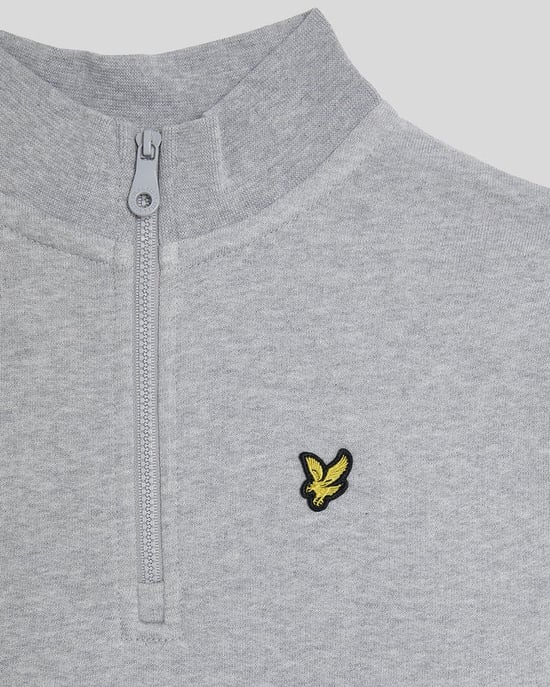 Lyle & Scott Jongens 1/4 Rits Trui - Grijs - Image 2