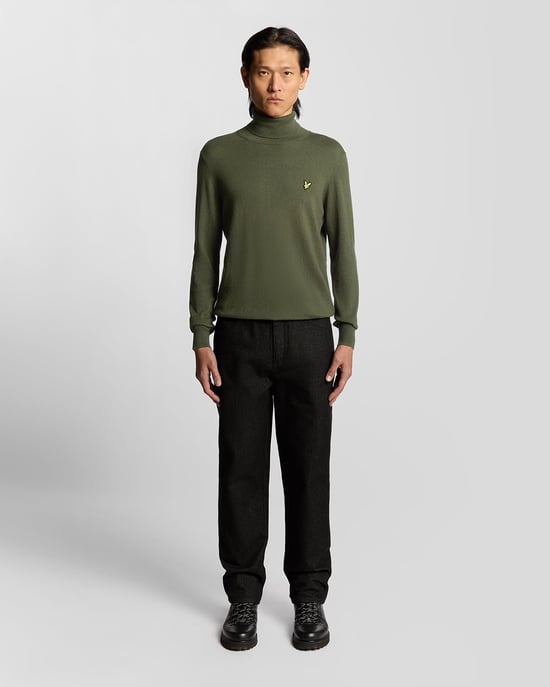 Lyle & Scott Katoenen Merinowollen Coltrui - Groen - Image 2