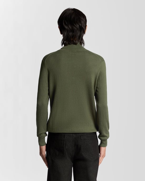 Lyle & Scott Katoenen Merinowollen Coltrui - Groen - Image 4