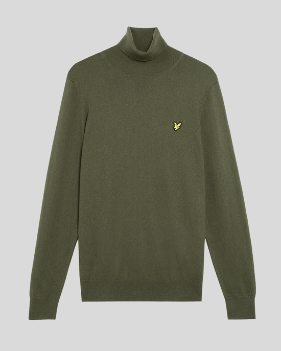 Lyle & Scott Katoenen Merinowollen Coltrui - Groen - Image 5