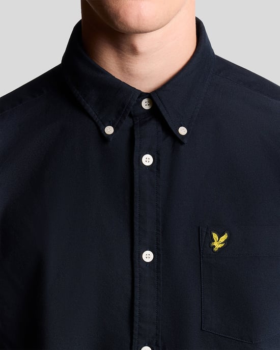 Lyle & Scott donker marineblauw shirt met lange mouwen - Image 3