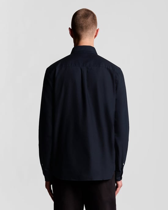 Lyle & Scott donker marineblauw shirt met lange mouwen - Image 4