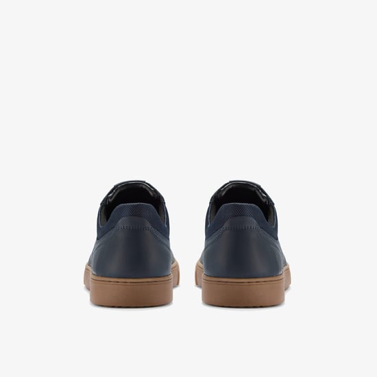 Lockton Das Navy Olie Leer Sneakers - Image 5