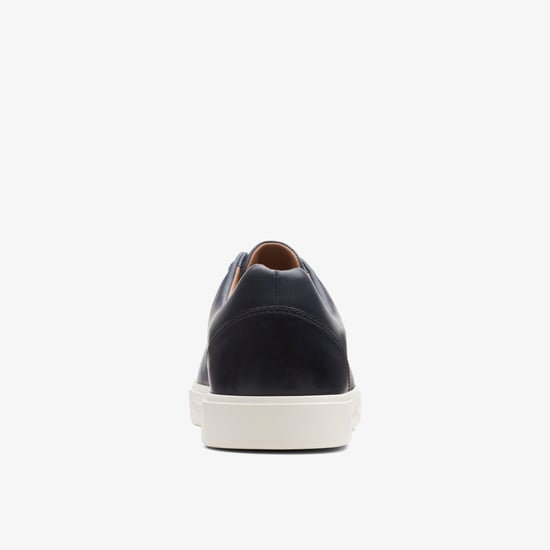 Un Costa Kant Marineblauwe Leren Sneakers - Image 5