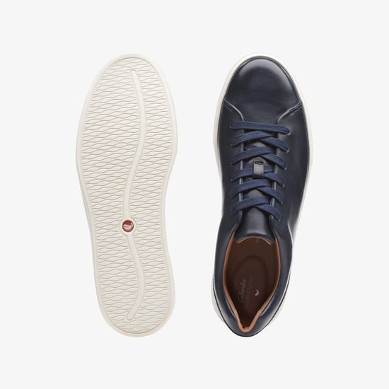 Un Costa Kant Marineblauwe Leren Sneakers - Image 6