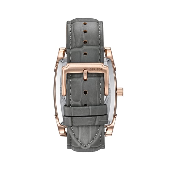 Heritor Automatic Valentin leren band horloge met datum - Image 2