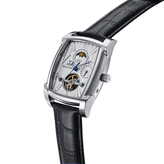 Heritor Automatic Valentin leren band horloge met datum - Image 3