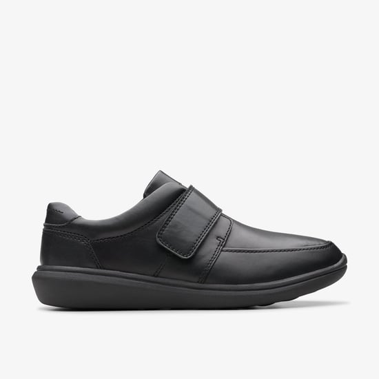 Watchet Strap Zwarte Leren Schoenen - Image 1