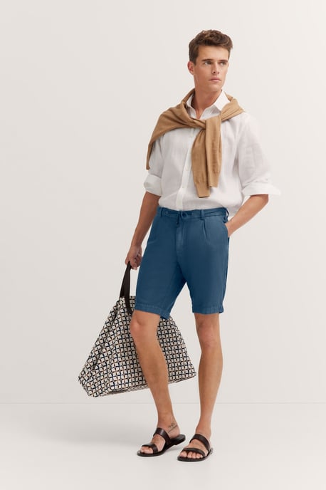 Bugatti Herren Linnen-katoenmix bermuda - Image 4