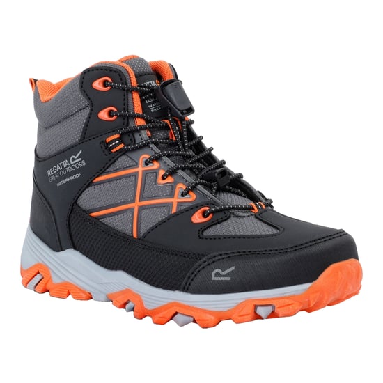 Regatta Kinderen/Kinderen Samaris III Wandelschoenen (Zwart/Blauw Oranje) - Image 4