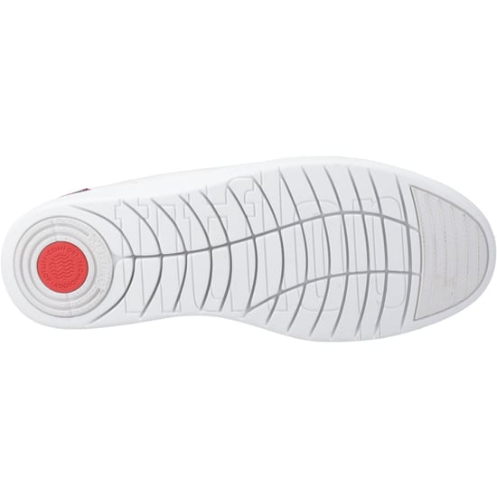 Fitflop Rally Slangenprint-Backtab Leren Dames Urban Wit/Wilde Framboos Sneakers - Image 3