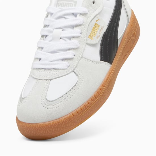 Puma Palermo Moda Leren Dames Sneakers Grijs/Zwart - Image 3