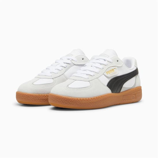 Puma Palermo Moda Leren Dames Sneakers Grijs/Zwart - Image 4