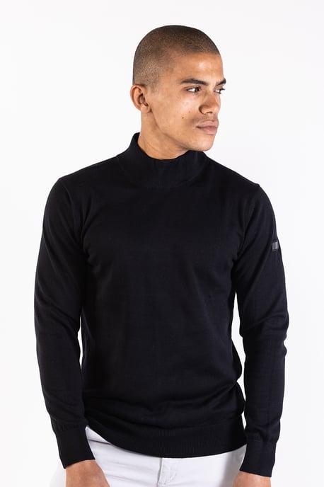 Presly & Sun Trui Jordan Mock Turtle Pullover Zwart - Image 2