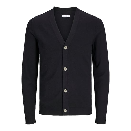 Jack & Jones Vest Emil Knit Button Cardigan Zwart - Image 1